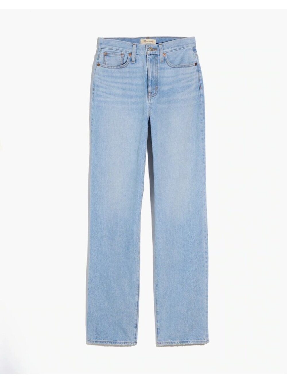 Madewell Baggy Straight Jeans Womens 31 Berteau Wash High Rise 100% Cotton Denim